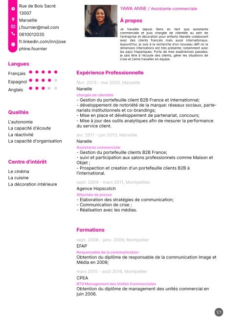 Resume created with template ResumeFresherV2