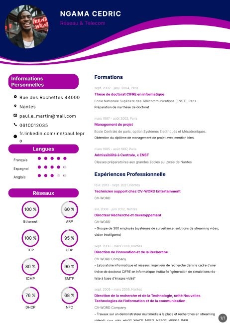 Resume created with template ResumeHeaderWaves